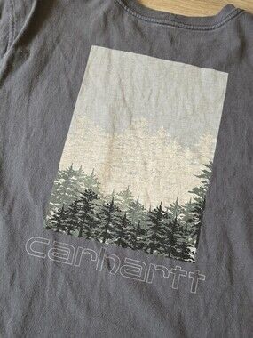 Carhartt Forest Graphic Tee - Gray with Green Trees